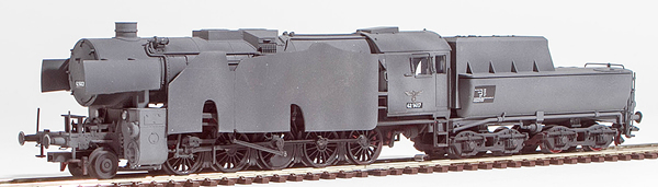 REI Models 22228GW - German Steam Locomotive BR 42 of the DRB Wehrmacht Grey Armor Pating (SOUND) 